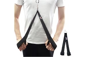 R2F RIGHT TO FIGHT R2F Cavo per Corda Tricep per Multi Gym, Corda per Tricipiti Push Pull Down & Potente Maniglia del Collegamento di Snap Moschettone, per Le Combinazioni di Allenamento alla Forza del Braccio