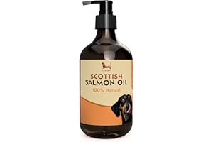 Treaby Scottish Salmon Oil for Dogs & Cats 500ml | Natural Omega 3 6 9 Fish Oil Supplement | Grain-Free Skin & Coat Support | Promotes Joint, Heart, Brain & Immune Health | Easy Pump Bottle
