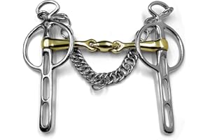 ON TIME TRADER ENGLAND German Silver Liverpool Driving bit with lozenge and Curb Chain (6")