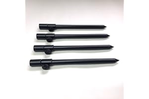 LIDSTERS FISHING SUPPLIES Lot de 4 bâtons de pêche à la carpe en aluminium Noir 20-30 cm
