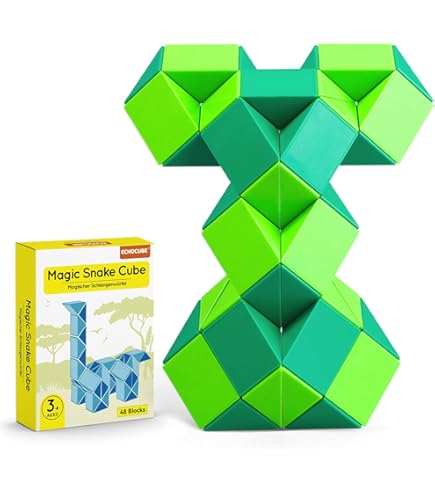 Snake Fidget Toy Cube – 24-teilige Zappelschlange, Regenbogenfarben, Twist Puzzle Für Kinder & Erwachsene