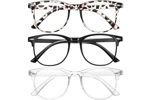 KYEDGC 3Pcs Blue Light Glasses, Blue Light Blocking Glasses, Blue Light Glasses Womens, Bluelight Glasses Womens Non Prescription Glasses, Anti Headache Eyestrain Glare UV Gaming Glasses