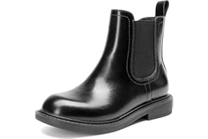 DREAM PAIRS Stivali da Bambina e Ragazzo a Metà Polpaccio Stivaletti Chelsea per Bambini Autunnali Invernali Alla Moda con Cerniera