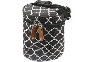 Vanyibro Insulated Baby Bottle Bag,Multipurpose Thermal Bag for Breastmilk, Portable and Adjustable (Black)