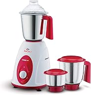 Bajaj Classic 750-Watt Mixer Grinder with 3 Jars (White and Maroon)