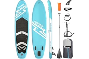 FBSPORT Tavola da SUP Gonfiabile SUP, Stand Up Paddling Board, Stand Up Paddle Board Gonfiabile per Stand Up Paddling 15CM Spessore, Surf con Alluminio Regolabile SUP Paddle + Pompa