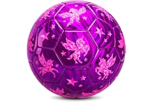 INPODAK Fussball Kinder, Fußball Größe 3, Einhorn Fußball für 2 3 4 5 6 7 8 Jahre alt, Mädchen Fussball, Kinderball Fußbälle, Freizeitball Training Ball Drinnen Draußen Junge