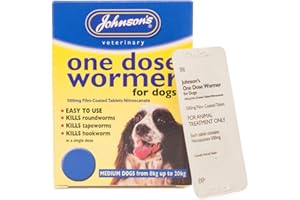 Johnson's Vet - Antihelmíntico de una Sola dosis para Perros, tamaño 2