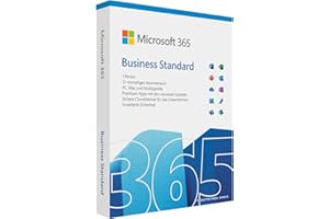 Microsoft 365 Business Standard |1 Nutzer, 5 PCs/Mac, 5 tabletas y 5 móviles Geräte | 1 Jahresabonnement | Caja