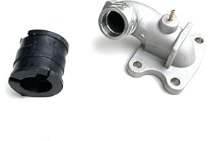 STREETPARTS24 Vergaser Ansaugstutzen 17,5mm / 24mm – Passend für P.eugeot Speedfight 1/2, Elyseo, Vivacity, TKR 50/100, Herkules Limbo, Kymco DJ 50
