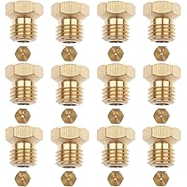 20 Buses En Laiton Pour Cuisinière à Gaz - Adaptateur Butane/propane - Tailles 0.5mm, 0.7mm, 0.87mm, 1.02mm - Compatible Plaque Gaz, Camping, Réchaud
