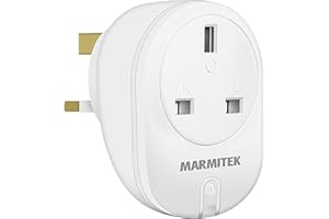 Marmitek Smart Plug-Power SE -IEC Typ G -Wi-Fi-Netzstecker -15 A -3450 W -Steckdose -Schuko -Zwischenstecker -ein/aus manuell und automatisch mit app -Kompatibel mit Amazon Alexa und Google Assistant
