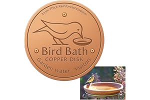 KFSCIP Bird Bath Purification Disk, 1 Pcs Copper Bird Bath Disc, Sturdy and Durable,Easy to Use, Reducing Cleaning Time for Outdoor Birdbaths & Bowls Bird Bath Fountains