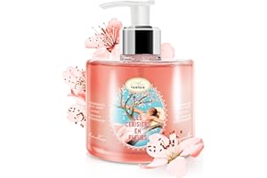 Jabón De Manos Liquido Con Flor De Cerezo Orgánica 300 ml Un Air d'Antan®/Jabón De Marsella Liquido/Jabon De Manos Con Aceite De Oliva y Aceite De Coco/Jabon Frances Manos Liquido