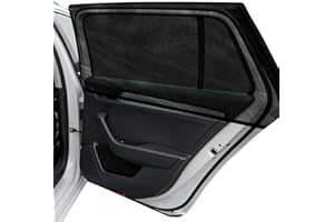 HAO ZHU Car Rear Children's Window Shades for Baby (2Pcs) Breathable Spandex Rear Car Sun Shade for Baby Effectively Blocks UV Rays & Sun Glare & Mosquito for Kids/Adults