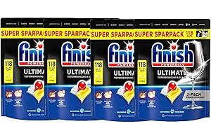 Finish Ultimate Citrus Spülmaschinen Caps, Super Sparpack, 472 Finish Caps (4x118 Tabs)