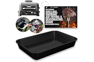 INFRAOVENS Abtropfschale für Ninja Woodfire Outdoor Grill Pro XL, Pro Connect XL, OG850 OG951 wiederverwendbares nicht Einweg-Tablett, Spickzettel, Kochanleitung, Zubehör für Holzfeuer-Grill, Smoker,
