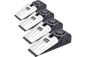 ThreeH 4-pak alarm zatrzymania drzwi 120 dB głośny przenośny klin wejście alert antykradzieżowy narzędzia bezpieczeństwa do bezpieczeństwa domu apartamentu domu podróży