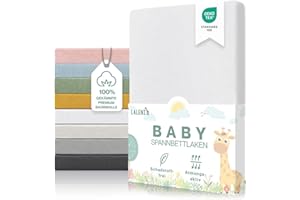 ‎LALENI Laleni Premium Spannbettlaken 50x89 cm für Baby Maxi | Oeko-TEX zertifiziertes Spannbettlaken Baby | Stubenwagen Bezug aus 100% Baumwolle | Baby Maxi Spannbettlaken | Baby Bettwäsche in Weiß