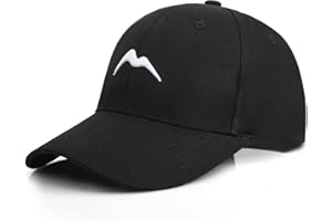 Momoshe Cap Herren Sommer Damen 100% Baumwoll Kappe Verstellbar Atmungsaktiv Einheitsgröße Baseball Bergspitzen Stickerei Sport