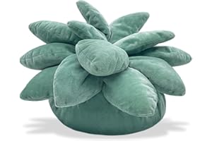 Tittaty Suculenta Almohada Animal de Peluche Planta Verde Cojín Jardín Decoración del hogar Decoración de Felpa 3D