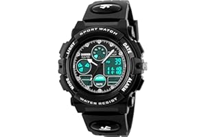 Dayllon Armbanduhr Kinder Junge Digital Outdoor Sport 50 M Wasserdicht Watch for Kids Analoge Uhr mit Wecker 12/24 h Stoppuhr LED Licht Kinder Uhren für Jungs