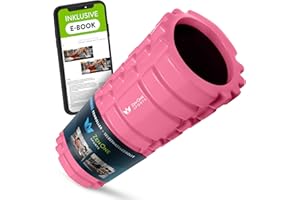 ZENONE SPORTS ZenRoller Foam Roller pour Le Points de Déclenchement, Massage Roller pour la Tension Musculaire, favorise la Circulation Sanguine et la Régénération Musculaire, e-Book et Exercices Inclus (Rose)