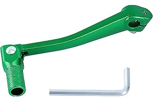 Tunejoy Levier de Vitesses de Moto Selecteur de Vitesse Pliant en Aluminium pour Motocross ATV Pit Bike Motocross 4 Stroke 50cc 70cc 90cc 150x52mm Vert