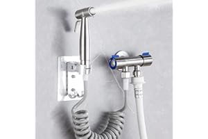 Bidet Sprayer for Toilet, ANOTHEEE Handheld Bidet Douche Shower Spray Stainless Steel, Spray Kit with 59in ABS Flexible Telescopic Shower Hose, Cloth Diaper Washer Shower Head for Personal Hygiene