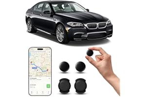 DRQZWP GPS Tracker per Auto, Magnetico Nascosto Localizzatore Gps Senza SIM senza abbonamento, GPS Auto Localizzatore Compatibile con Apple Find My App(IOS) per Bambini, Auto, Animali Domestici (2 nero)