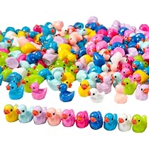 Lot de 120 mini canards miniatures en résine pour décoration de jardin féérique, maison de poupée, aquarium, maison, couleurs mélangées Lot de 120 mini canards miniatures en résine pour décoration de jardin féérique, maison de poupée, aquarium, maison, couleurs mélangées