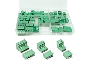 CEMYDEYO 25 Paar 5,08 mm Pitch 2/3/4-polige Schraubanschluss steckbar Terminal Block PCB Mount Screw Klemmenblock Pluggable Schraubklemmenblock Verbinder für Leiterplatte
