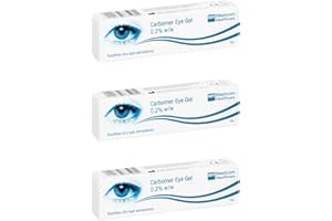 ASREV HEALTHCARE Medicom Carbomer 0.2% Eye Gel 10g Pack of 3 – Hydrating Nighttime for Dry Eyes, Lubricating Gel Drops for Tired, Soothing Relief from Itchy, Irritated, Sensitive.