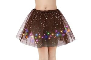 Kefiyis Tutu Skirts for Women LED Light Up Tutu Adult Teen Skirt Ballet Dance Parties Fancy Dress Halloween Costume
