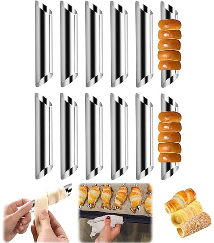 Moules à Cannoli 40 Pièces En Acier Inoxydable + 2 Buses - Woohome Kit Complet Pour Pâtisserie