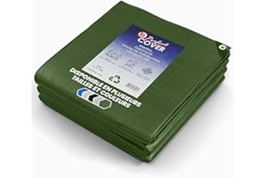Perfect Cover Bâche étanche Forte avec Oeillets pour Meubles de Jardin, Piscine, Voiture, Caravane - résistante aux UV, indéchirable, sur Mesure (Vert, 2x3M)