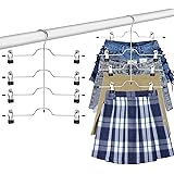 iRenXiao 2 Pcs Cintre pour Pantalon avec Pinces, Cintre Gain de Place en Métal 4 Niveaux Porte Pantalon Coulissant pour Panta