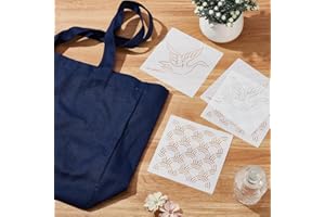 FREEBLOSS Kit Sashiko pour Sac à Main et Porte-Monnaie DIY avec Instructions pour Débutants - Kit de Broderie
