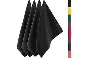 SIDORENKO strofinacci cotone 45x75 cm grigio monochromatico - Set di asciugamani da cucina, 4 pezzi - Asciugapiatti - stracci per asciugare - grigio