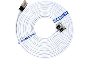 Twin Satellite Shotgun Coax Cable Extension Kit with Pre Fitted Professional Compression F Connectors for Sky Q | Sky HD | Sky+ | Freesat | By Inbrackets (7 Metre, White)