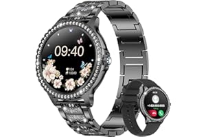 BANGWEI Smartwatch Donna con Chiamate Bluetooth,20 Modalità Sportive Smart Watch con Cardiofrequenzimetro Sonno,Notifiche Messaggi,1.32"Diamante IP67 Orologio Smartwatch Donna per Android iOS Nero