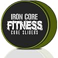 Iron Core Fitness 2 x Dual Sided Gliding Discs Core Sliders Ultimate Core Trainer- Gym Home Abdominal Total Body Workout Equipment. Use on ALL surfaces.