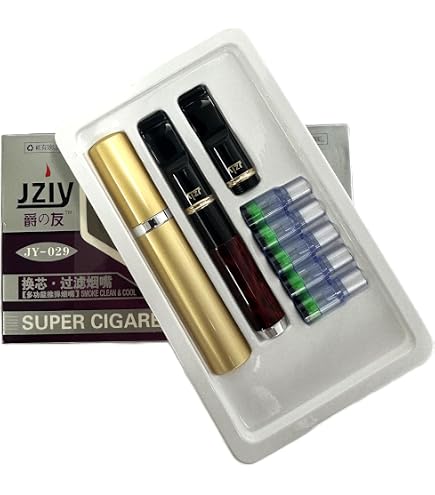 CIGARETTE HOLDER Denicotea Lady White with Ejector No 20203 + 10 filters:  Amazon.co.uk: Fashion
