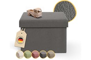 ‎LALENI Laleni Sitzbank mit Stauraum - Truhenbank mit Stauraum 41x31 cm - kleine Sitztruhe mit Stauraum - Sitzwürfel - Aufbewahrungsboxen - Sitzbank klein - Polsterhocker - Sitzhocker - Sitzbox in Anthrazit