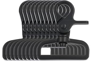 BIKICOCO 1-1/2'' Swivel Trigger Snap Hook Lobster Claw Clasp Spring Loaded Clip, Flat-D-Ring Ended, Black - Pack of 10