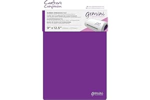 Crafter's Companion Gem-Acc-RUBM Accessori Gemini Tappetino in Gomma Goffratura Nero-Black, Rubber, 36 x 23.4 x 0.1 cm