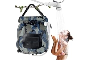 YEAHBOOM Sac de Douche Solaire Camping,20L Douche de Voyage avec Pomme de Douche,Solaire Sac de Douche,Pliant Extérieur pour Douche,Température 45 °C avec Commutable Tête de Douche,pour Randonnée Escalade