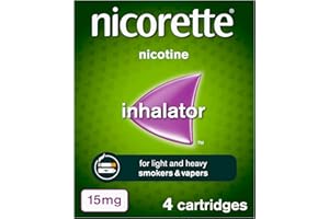 Nicorette 15mg Inhalator Nicotine 4 Cartridges (Stop Smoking Aid)