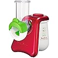 Moulinex DJ8115 - Tritatutto elettrico Fresh Express Max (260 W), 5 inserti a tamburo, funzione cubo bianco/rosso metallizzat