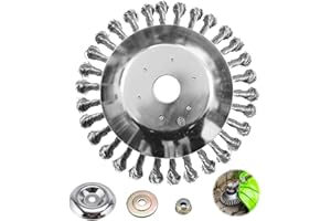 MUNLOO Spazzola per Decespugliatore, 200x25.4mm Spazzola per Erbacce, Spazzola Tonda in Filo di Acciaio Ritorto per Diserbo Erbacce di Muschio in Giardino